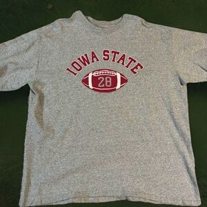 Vintage 90s IOWA STATE Made In USA Single Stitch Heavyweight Grey T-Shirt XXL